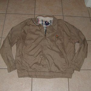 CHAPS RALPH LAUREN Mens Sz Large Casual or Dress Brown Full Zip Jacket Pockets